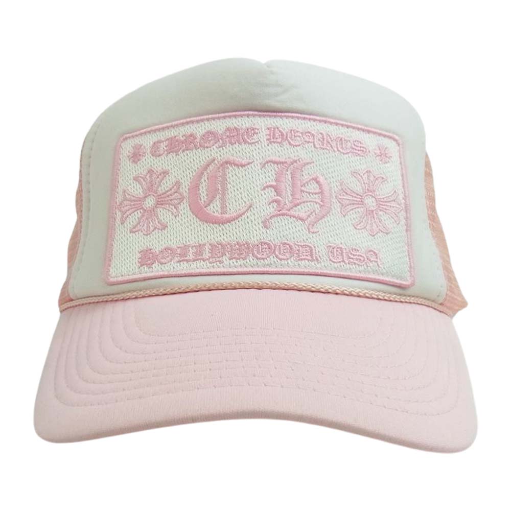 CHROME HEARTS クロムハーツ（原本無） TRUCKER CAP パッチ クロスボール ピンク トラッカー キャップ ピンク系【中古】