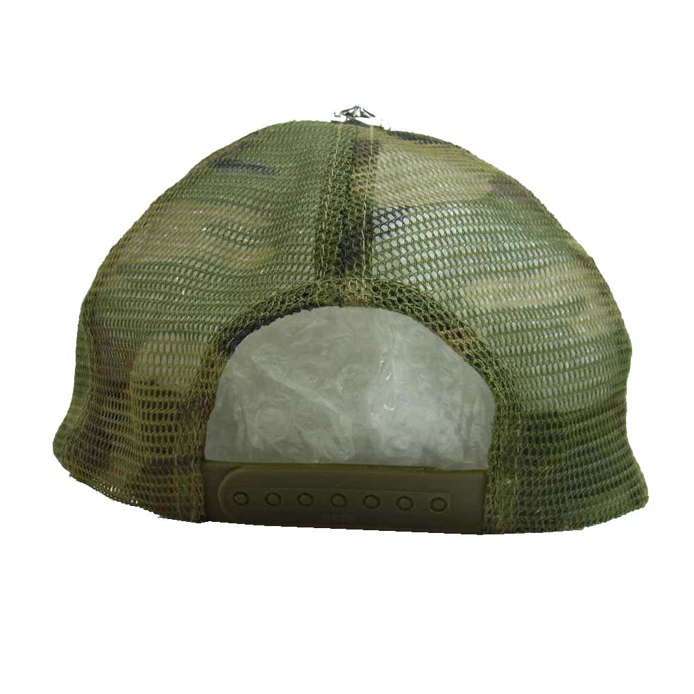 CHROME HEARTS クロムハーツ（原本無） TRUCKER CAP パッチ クロスボール カモ トラッカー キャップ カーキ系【中古】