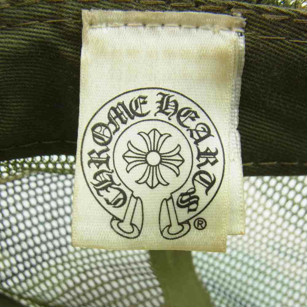CHROME HEARTS クロムハーツ（原本無） TRUCKER CAP パッチ クロスボール カモ トラッカー キャップ カーキ系【中古】