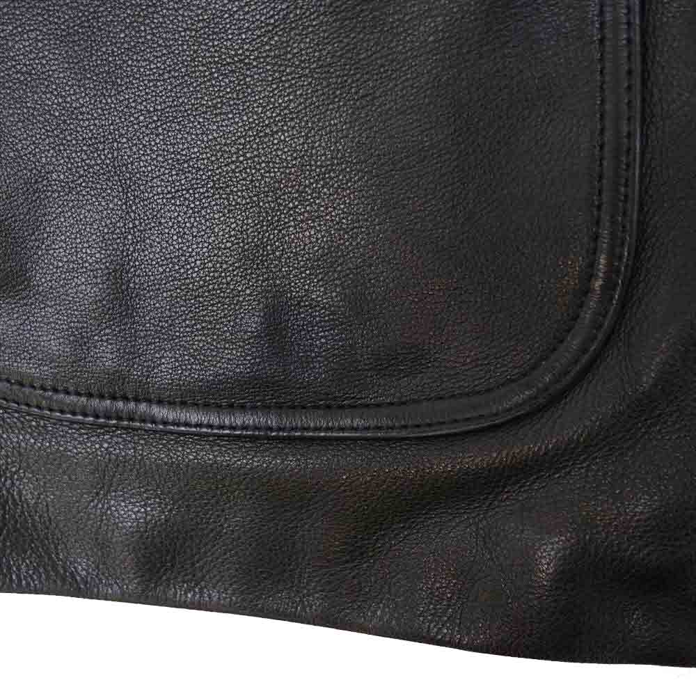 CHROME HEARTS クロムハーツ（原本無） クロスボタン レザー ジャケット ブラック系 M【中古】
