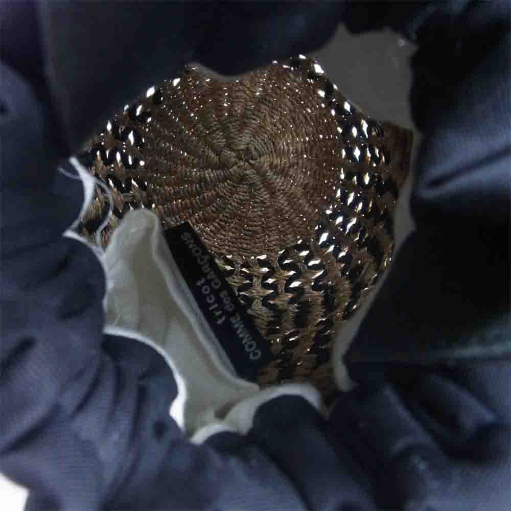 COMME des GARCONS コムデギャルソン tricot COMME DES GARCONS トリコ 21SS TG-K202 エステルウール スタッズ 天然草 カゴ バッグ ブラック系【美品】【中古】