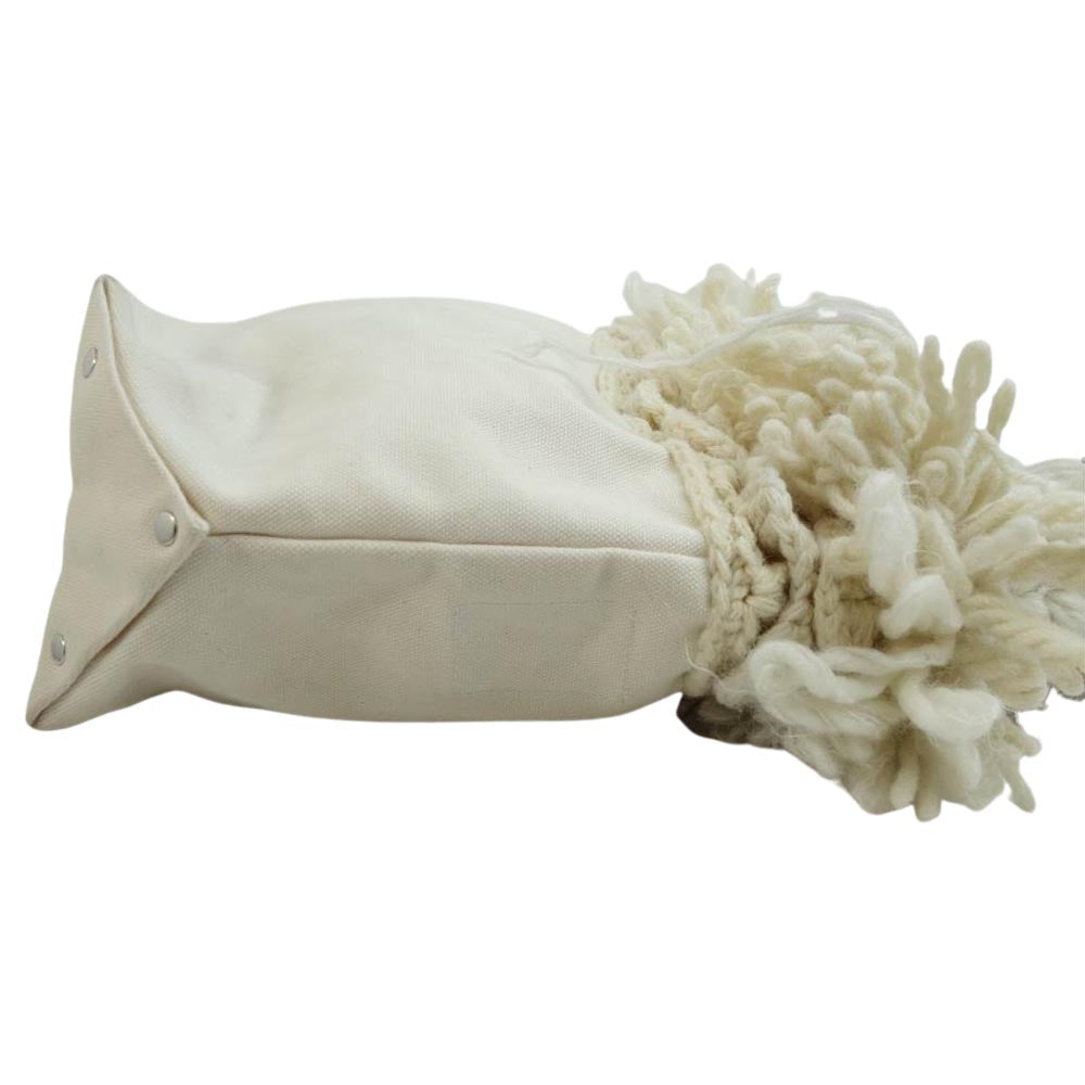 COMME des GARCONS コムデギャルソン tricot COMME DES GARCONS トリコ × TEMBEA テンベア 20AW BAGUETTE TOTE KNIT バゲット トート ニット バッグ ホワイト オフホワイト系 ライトブラウン系【中古】