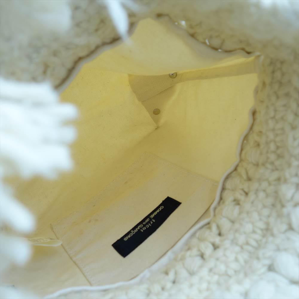 COMME des GARCONS コムデギャルソン tricot COMME DES GARCONS トリコ × TEMBEA テンベア 20AW BAGUETTE TOTE KNIT バゲット トート ニット バッグ ホワイト オフホワイト系 ライトブラウン系【中古】
