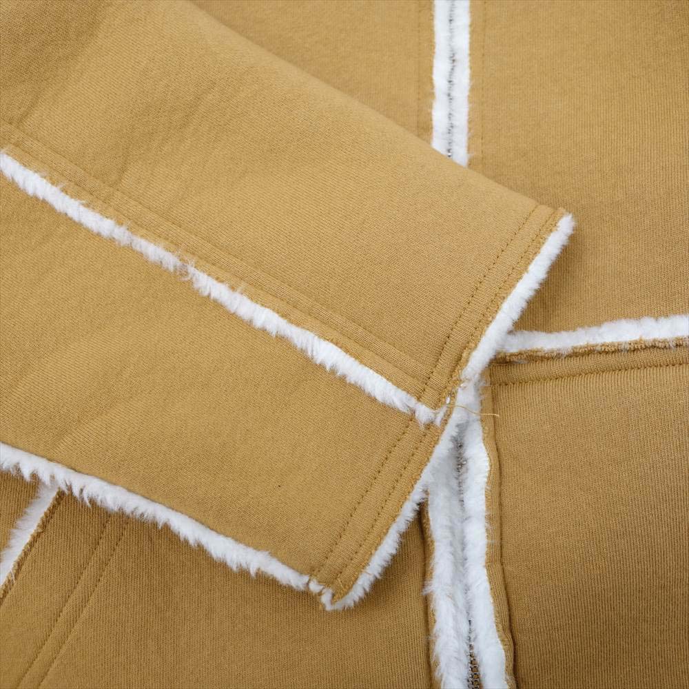 Supreme シュプリーム Faux Shearling Hooded Jacket フーデッド ジャケット ブラウン系 L【極上美品】【中古】