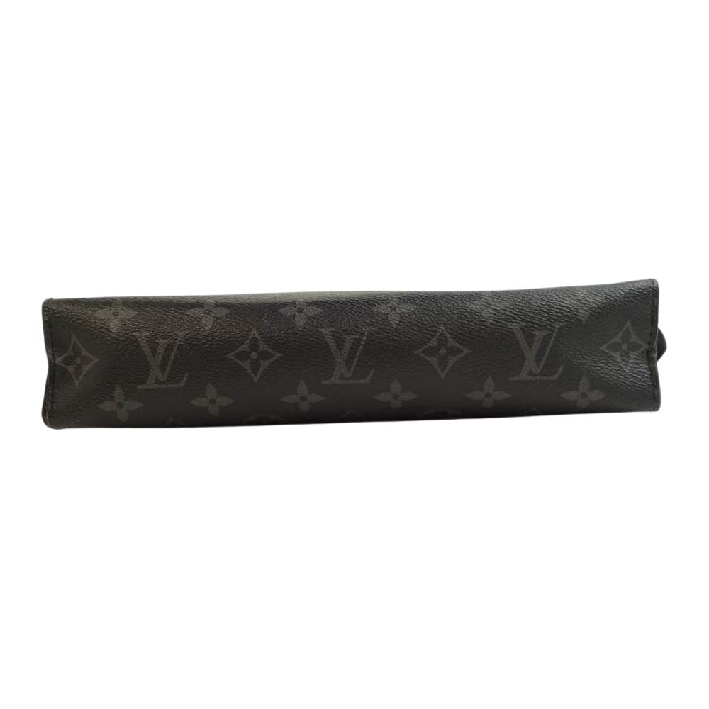 LOUIS VUITTON ルイ・ヴィトン M61692 モノグラム エクリプス ポシェット ヴォワヤージュ MM セカンド クラッチ バッグ ブラック系 グレー系【中古】