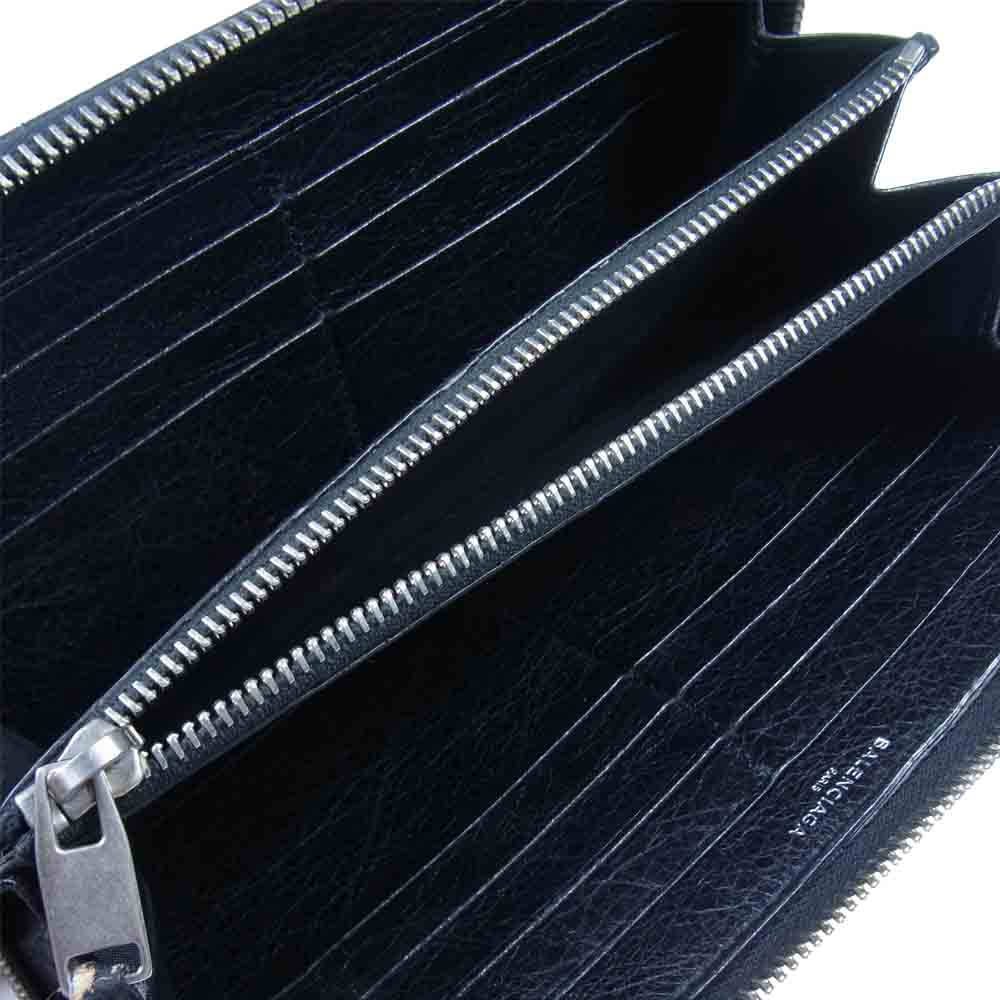 BALENCIAGA バレンシアガ 541996 1000 Z 555583 0 ラウンドファスナー 長財布 ブラック系【中古】