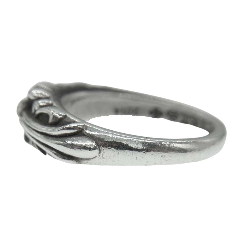 CHROME HEARTS クロムハーツ（原本無） BABY CLASSIC ベイビークラシック フローラルクロス リング シルバー系 8号【中古】