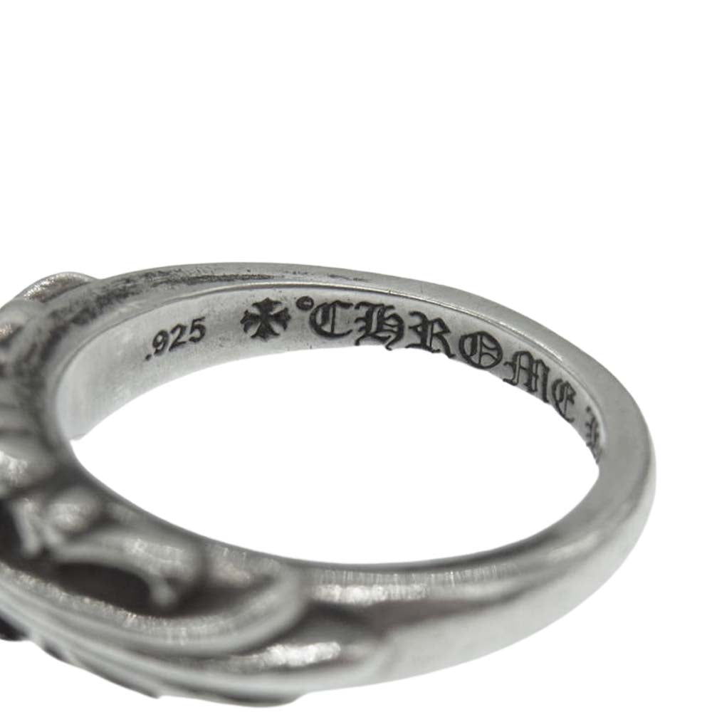 CHROME HEARTS クロムハーツ（原本無） BABY CLASSIC ベイビークラシック フローラルクロス リング シルバー系 8号【中古】