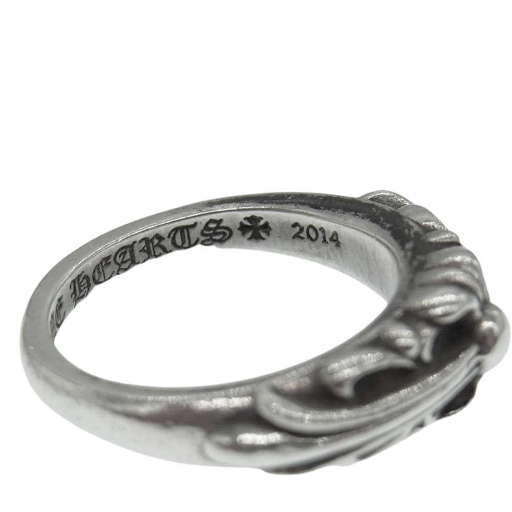 CHROME HEARTS クロムハーツ（原本無） BABY CLASSIC ベイビークラシック フローラルクロス リング シルバー系 8号【中古】