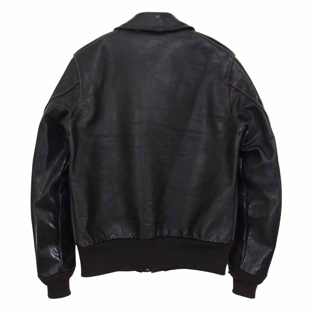 Buzz Rickson's バズリクソンズ BR80224 William Gibson Collection Black A-2 Long ウィリアム ギブソン ホースハイド フライト ジャケット ブラウン系 38【中古】