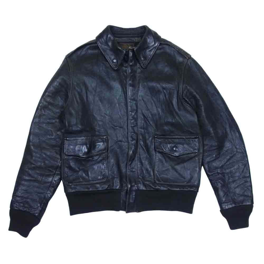 Buzz Rickson's バズリクソンズ BR80224 William Gibson Collection Black A-2 Long ウィリアム ギブソン ホースハイド フライト ジャケット ブラック系 38【中古】