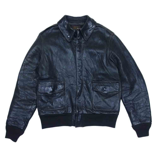 Buzz Rickson's バズリクソンズ BR80224 William Gibson Collection Black A-2 Long ウィリアム ギブソン ホースハイド フライト ジャケット ブラック系 38【中古】