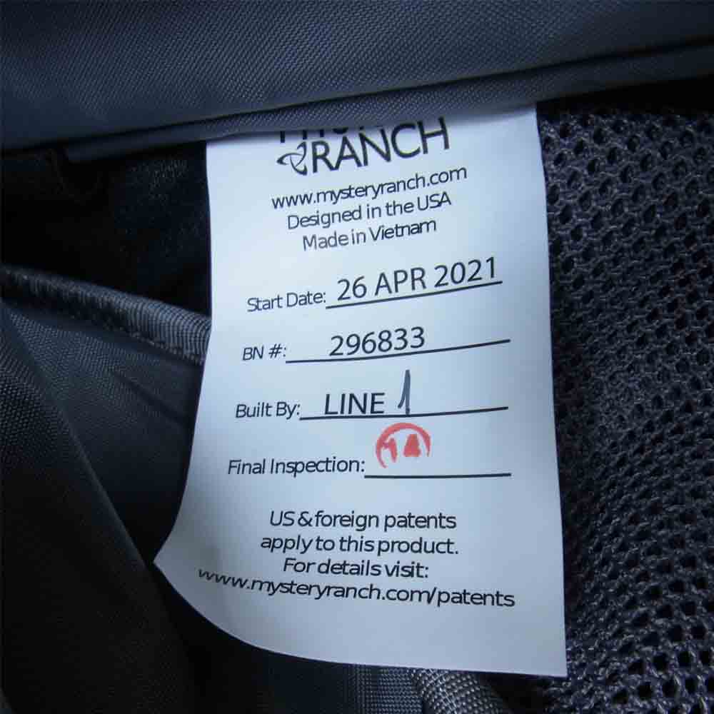 MYSTERY RANCH ミステリーランチ 2 Day Assault デイアサルト バックパック ブラック系【新古品】【未使用】【中古】