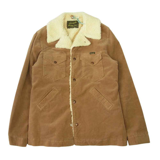 BEAMS ビームス ×wrangler ラングラー 別注 コーデュロイ ボア ジャケット ベージュ系 M【中古】