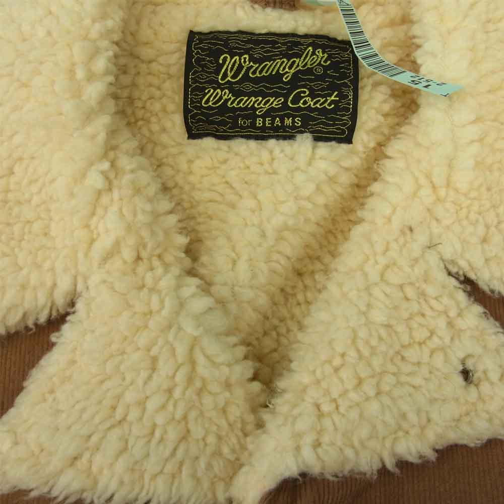 BEAMS ビームス ×wrangler ラングラー 別注 コーデュロイ ボア ジャケット ベージュ系 M【中古】