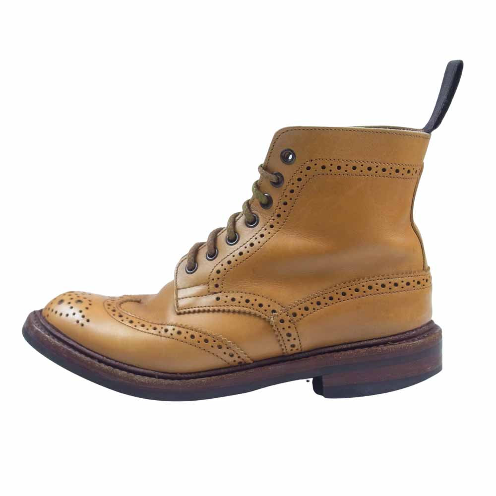 Tricker's トリッカーズ L5180 MALTON Brogue Boots モールトン レースアップ ブーツ ライトブラウン系 5【中古】