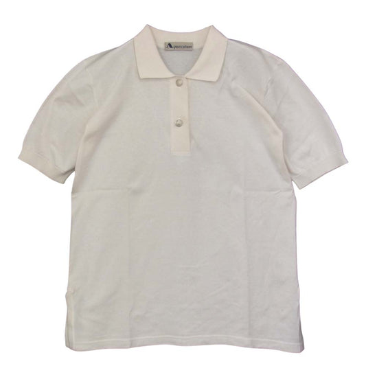 Aquascutum アクアスキュータム 2B 半袖 ニット ポロシャツ ホワイト ホワイト系 9【中古】