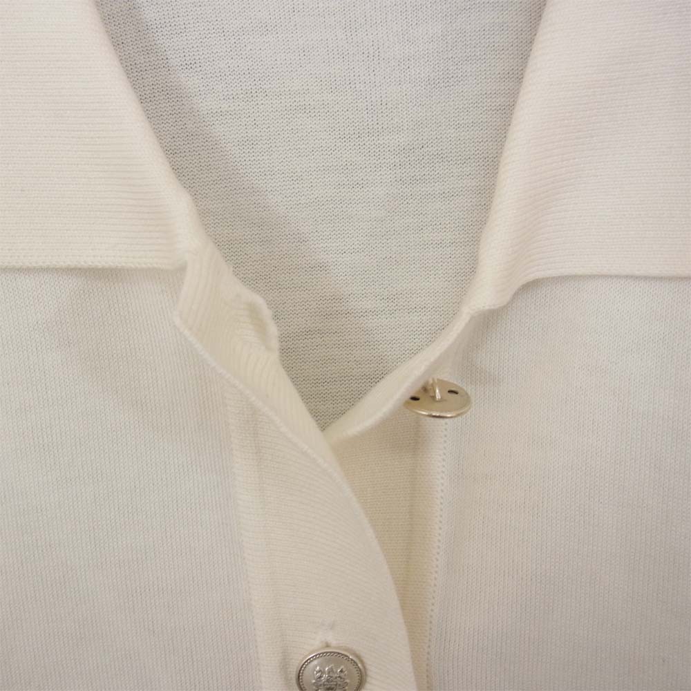Aquascutum アクアスキュータム 2B 半袖 ニット ポロシャツ ホワイト ホワイト系 9【中古】