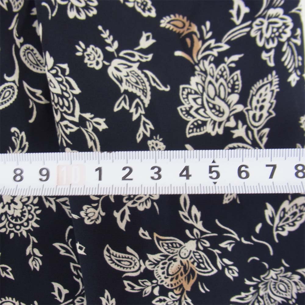 BURBERRY バーバリー FXA52-504 ペイズリー フラワー 総柄 スカート ネイビー系 11【中古】