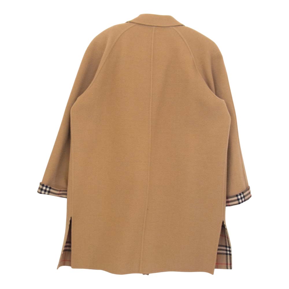 BURBERRY バーバリー FNA38-009-50 カシミヤ混 金釦 裏地チェック ウール コート ベージュ系 9【中古】