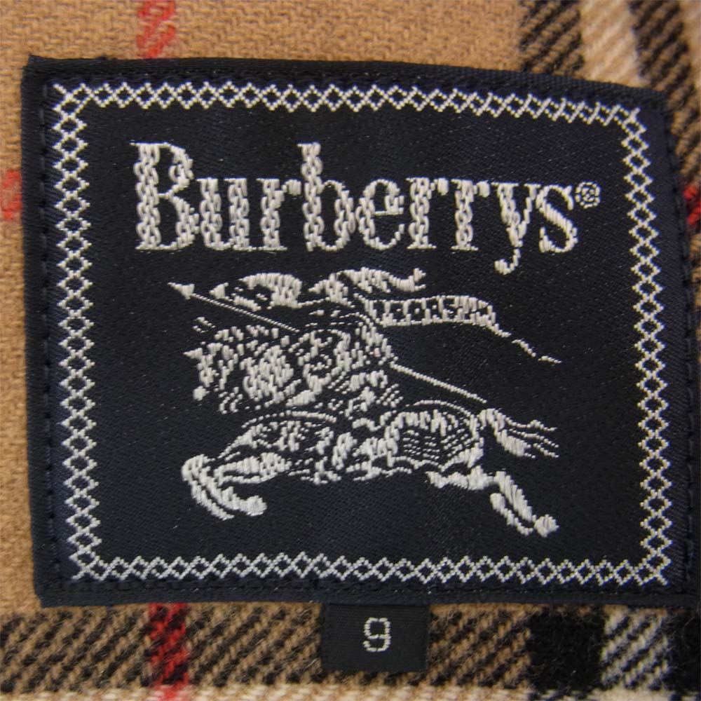 BURBERRY バーバリー FNA38-009-50 カシミヤ混 金釦 裏地チェック ウール コート ベージュ系 9【中古】