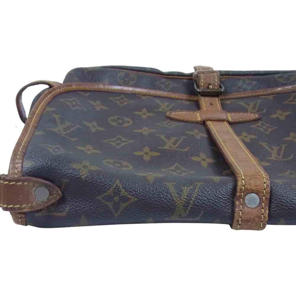 LOUIS VUITTON ルイ・ヴィトン モノグラム ソミュール30 ショルダー バッグ ダークブラウン系【中古】