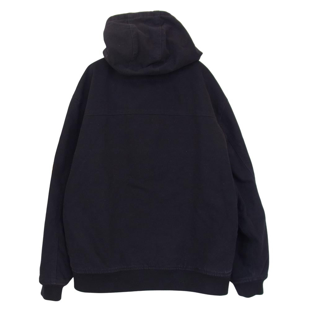 Supreme シュプリーム 20SS canvas hooded work jacket キャンバス フーデッド ワーク ジャケット ブラック系 L【中古】