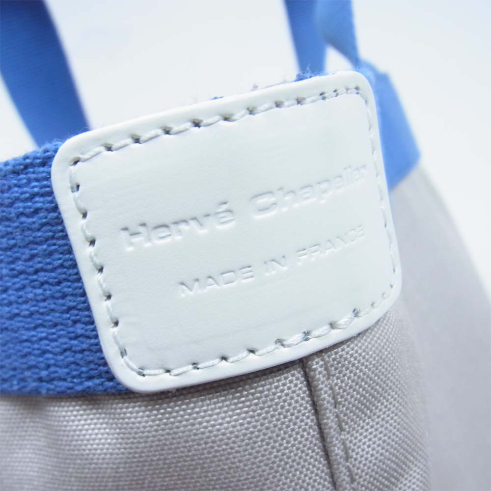 Herve Chapelier エルベ・シャプリエ 707CD 限定カラー 舟型 トート バッグ マスティック × ミョゾティスブラン M【美品】【中古】