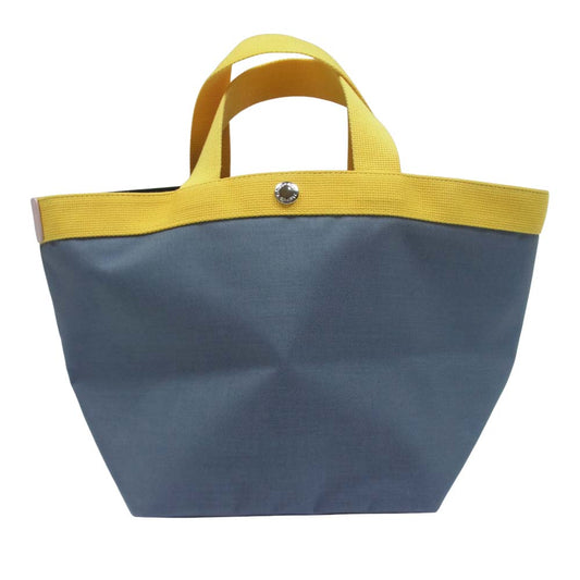 Herve Chapelier エルベ・シャプリエ 707CD 限定カラー 舟型 トート バッグ フュズイ × ジョーヌ グレー系 M【極上美品】【中古】