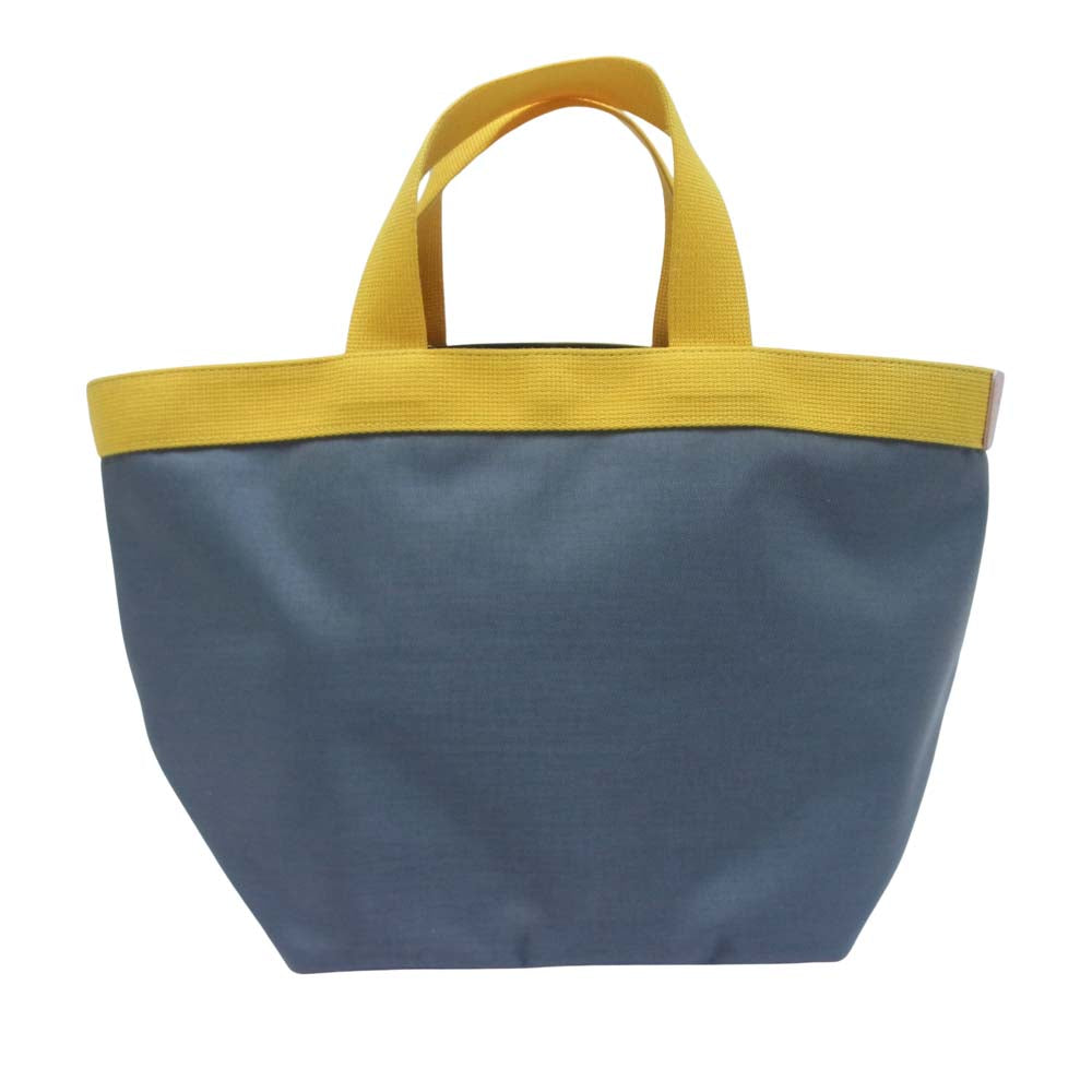 Herve Chapelier エルベ・シャプリエ 707CD 限定カラー 舟型 トート バッグ フュズイ × ジョーヌ グレー系 M【極上美品】【中古】