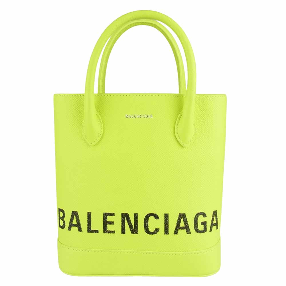 BALENCIAGA バレンシアガ VILLE TOTE XXS ヴィル トート バッグ イエロー系【美品】【中古】