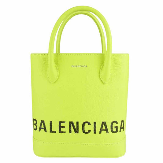 BALENCIAGA バレンシアガ VILLE TOTE XXS ヴィル トート バッグ イエロー系【美品】【中古】
