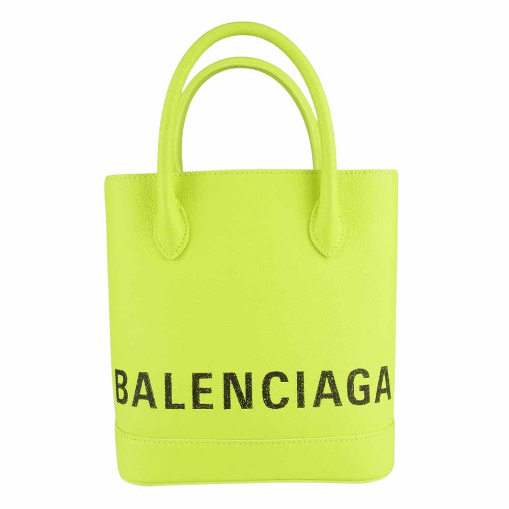 BALENCIAGA バレンシアガ VILLE TOTE XXS ヴィル トート バッグ イエロー系【美品】【中古】