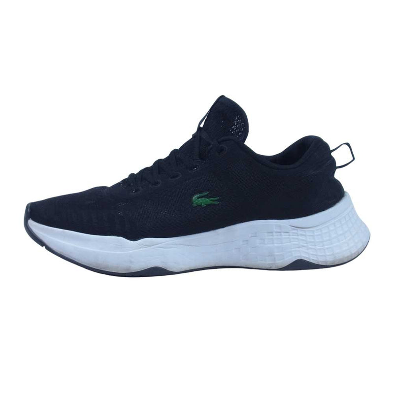 LACOSTE ラコステ Court-Drive Fly Textile Trainers ロゴ ローカット スニーカー ブラック系 US10.5【中古】