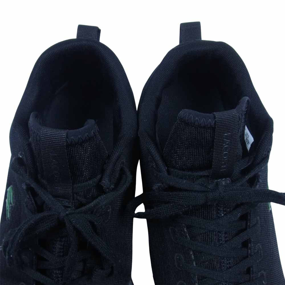 LACOSTE ラコステ Court-Drive Fly Textile Trainers ロゴ ローカット スニーカー ブラック系 US10.5【中古】