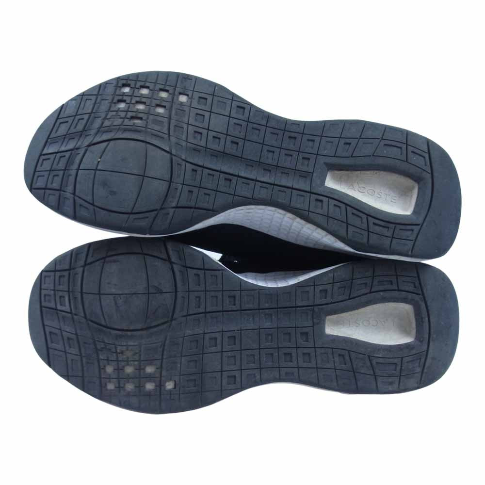 LACOSTE ラコステ Court-Drive Fly Textile Trainers ロゴ ローカット スニーカー ブラック系 US10.5【中古】