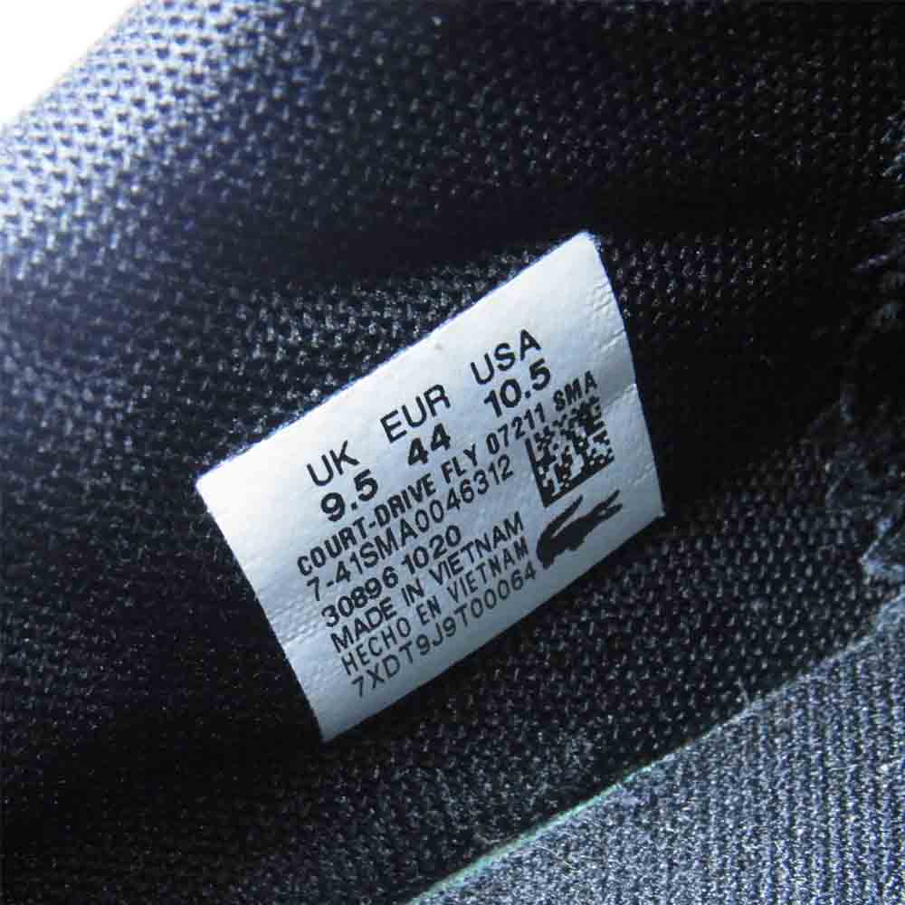 LACOSTE ラコステ Court-Drive Fly Textile Trainers ロゴ ローカット スニーカー ブラック系 US10.5【中古】