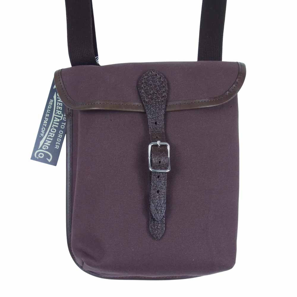 ワープアンドウーフ WW-B009 Original Small Fishing Bag スモール フィッシング ショルダー バッグ ダークブラウン系【新古品】【未使用】【中古】