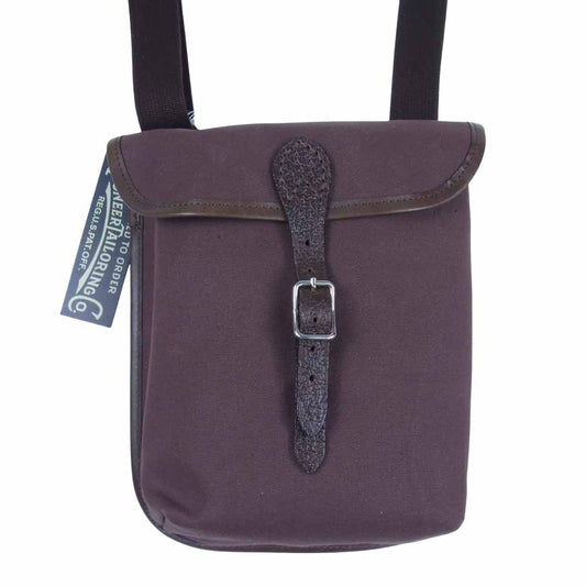 ワープアンドウーフ WW-B009 Original Small Fishing Bag スモール フィッシング ショルダー バッグ ダークブラウン系【新古品】【未使用】【中古】