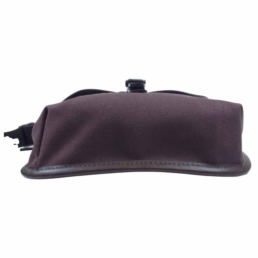 ワープアンドウーフ WW-B009 Original Small Fishing Bag スモール フィッシング ショルダー バッグ ダークブラウン系【新古品】【未使用】【中古】