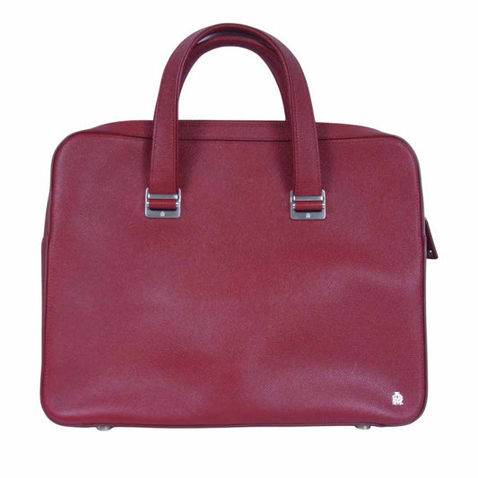 Dunhill ダンヒル BOURDON ボードン レザー ブリーフケース ビジネスバッグ エンジ系【美品】【中古】