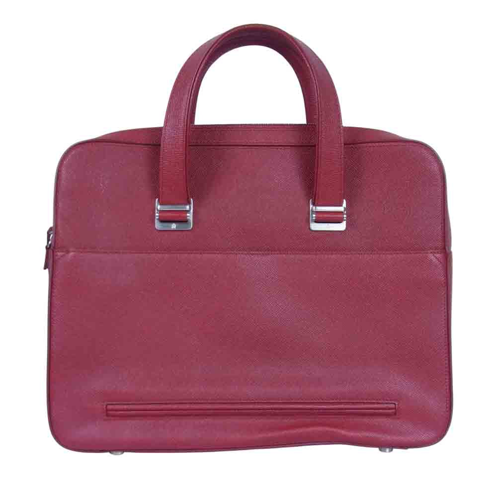 Dunhill ダンヒル BOURDON ボードン レザー ブリーフケース ビジネスバッグ エンジ系【美品】【中古】