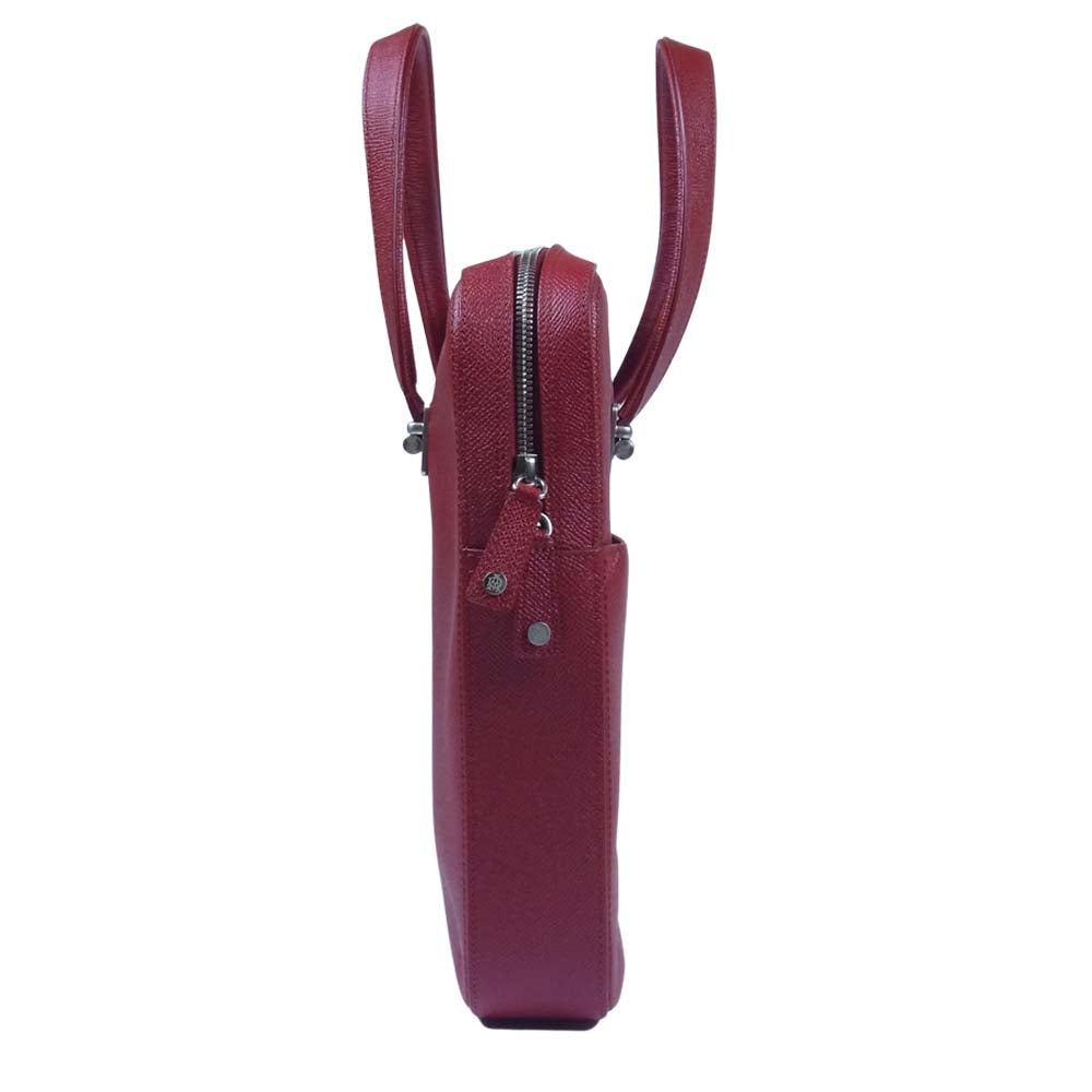 Dunhill ダンヒル BOURDON ボードン レザー ブリーフケース ビジネスバッグ エンジ系【美品】【中古】