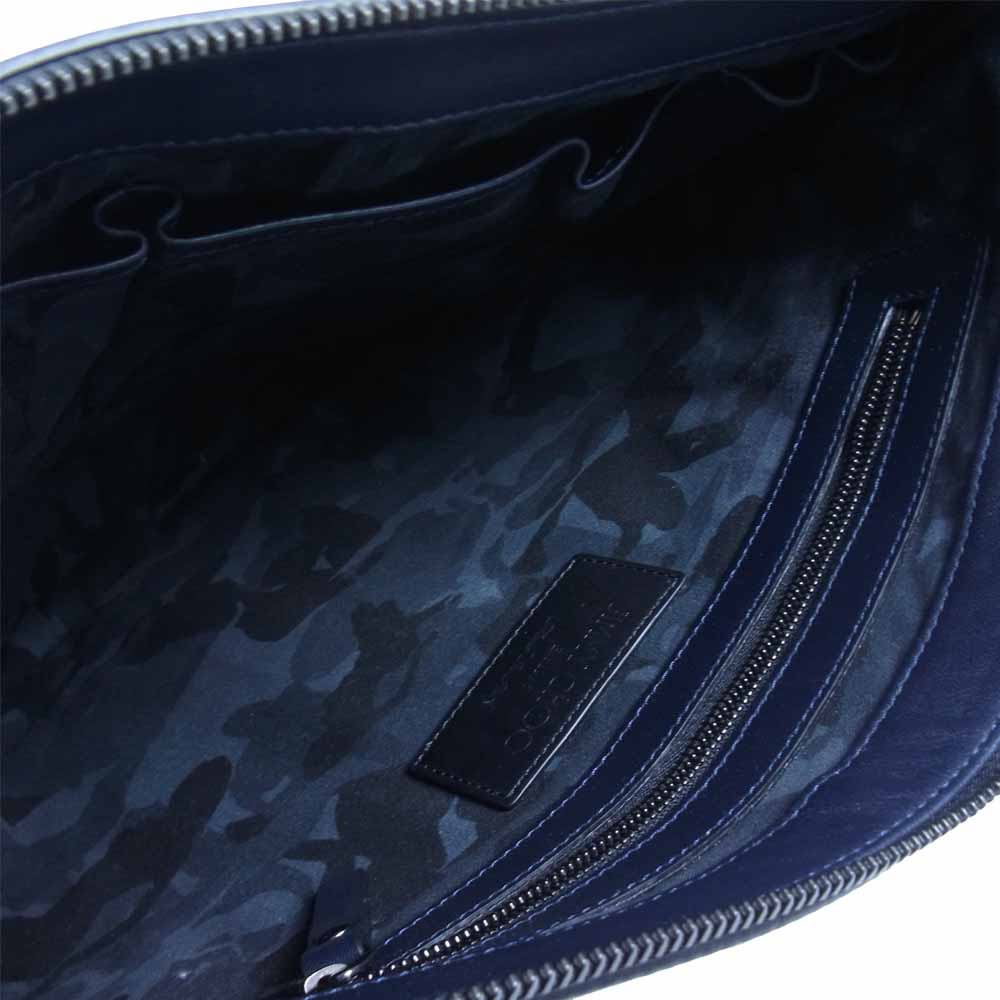 JIMMY CHOO ジミーチュウ スター スタッズ 裏地カモ クラッチバッグ セカンドバッグ ダークネイビー系【美品】【中古】