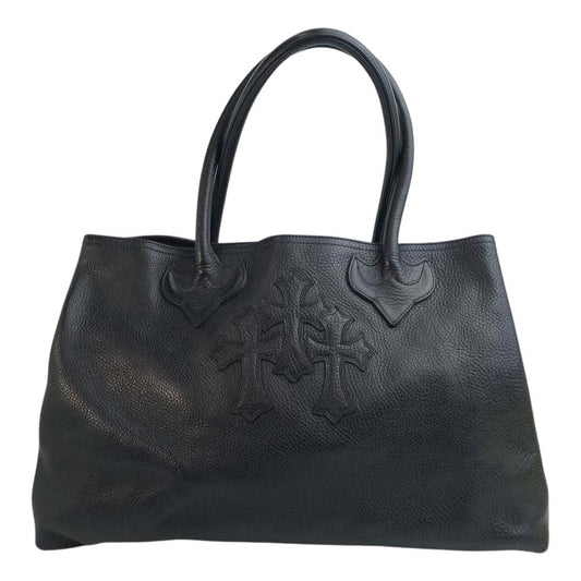 CHROME HEARTS クロムハーツ（原本有） TOTE W/SNP 3CMTRY PTCHS 3セメタリー レザー トート バッグ ブラック系【中古】