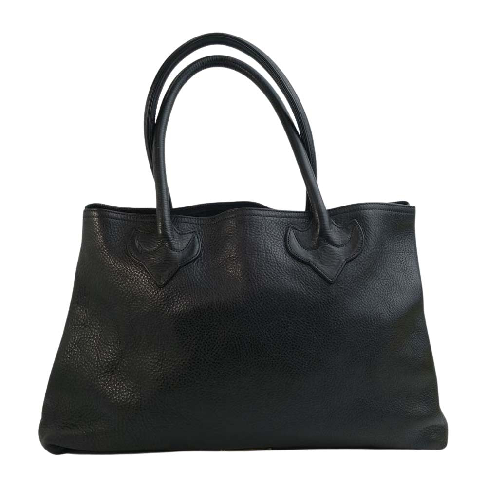 CHROME HEARTS クロムハーツ（原本有） TOTE W/SNP 3CMTRY PTCHS 3セメタリー レザー トート バッグ ブラック系【中古】