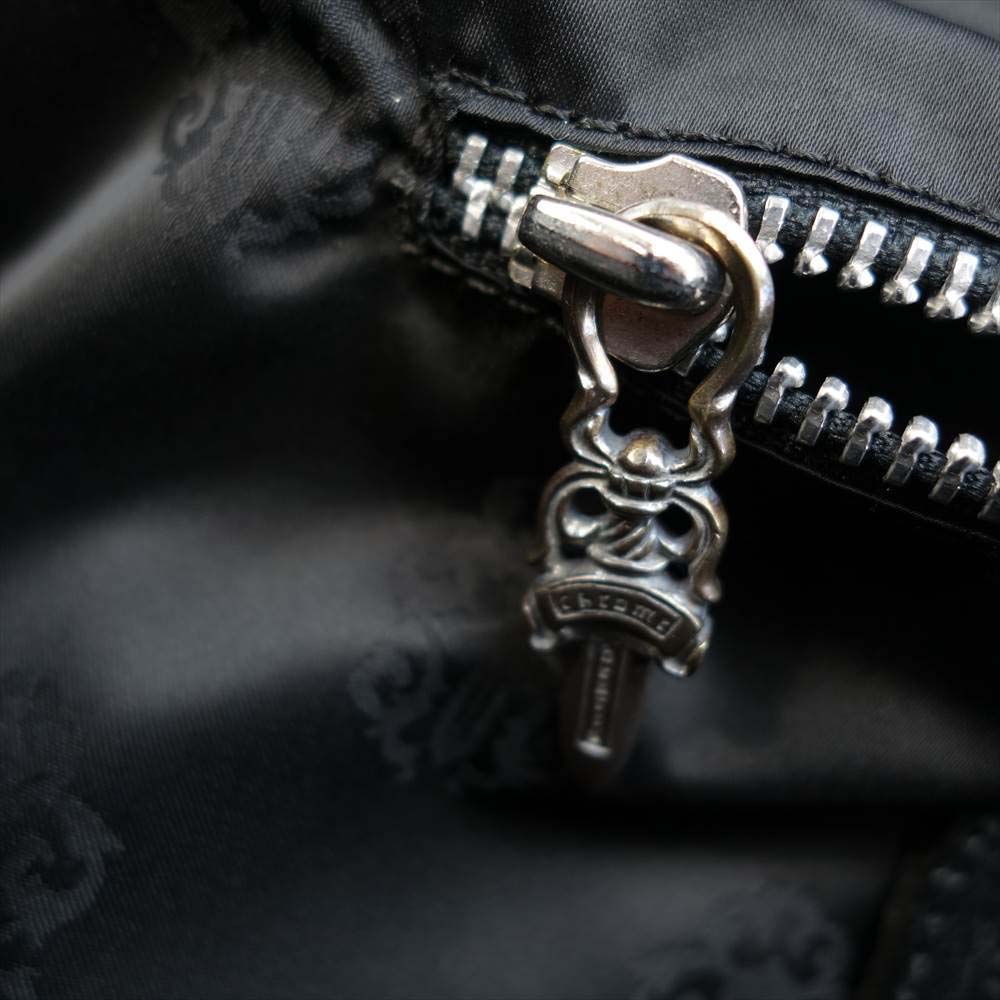 CHROME HEARTS クロムハーツ（原本有） TOTE W/SNP 3CMTRY PTCHS 3セメタリー レザー トート バッグ ブラック系【中古】
