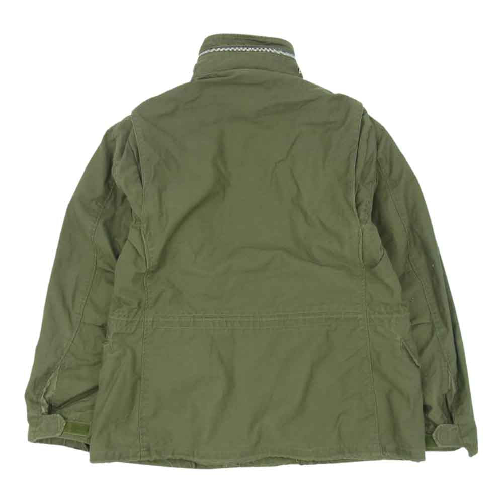 米軍 stock no 8405-782-2939 60s Mー65 1st  MODEL フィールド ジャケット エポレット無し コンマー ジップ R-M ミリタリー ジャケット カーキ系 REGULAR MEDIUM【中古】
