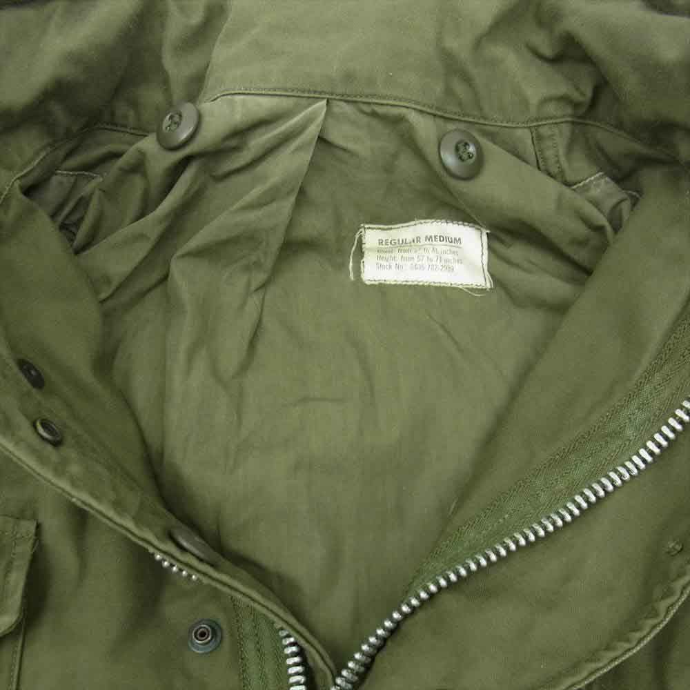 米軍 stock no 8405-782-2939 60s Mー65 1st  MODEL フィールド ジャケット エポレット無し コンマー ジップ R-M ミリタリー ジャケット カーキ系 REGULAR MEDIUM【中古】