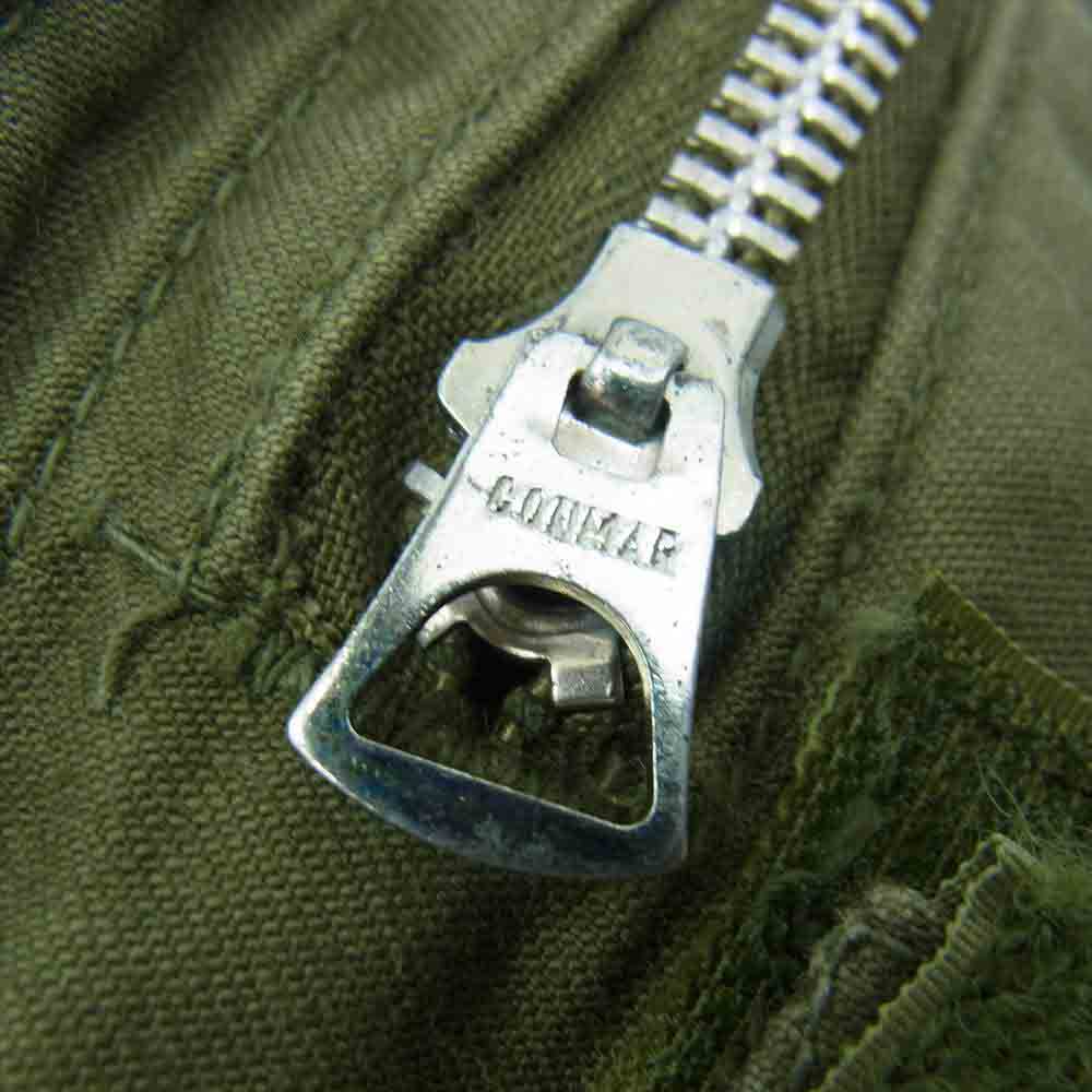 米軍 stock no 8405-782-2939 60s Mー65 1st  MODEL フィールド ジャケット エポレット無し コンマー ジップ R-M ミリタリー ジャケット カーキ系 REGULAR MEDIUM【中古】